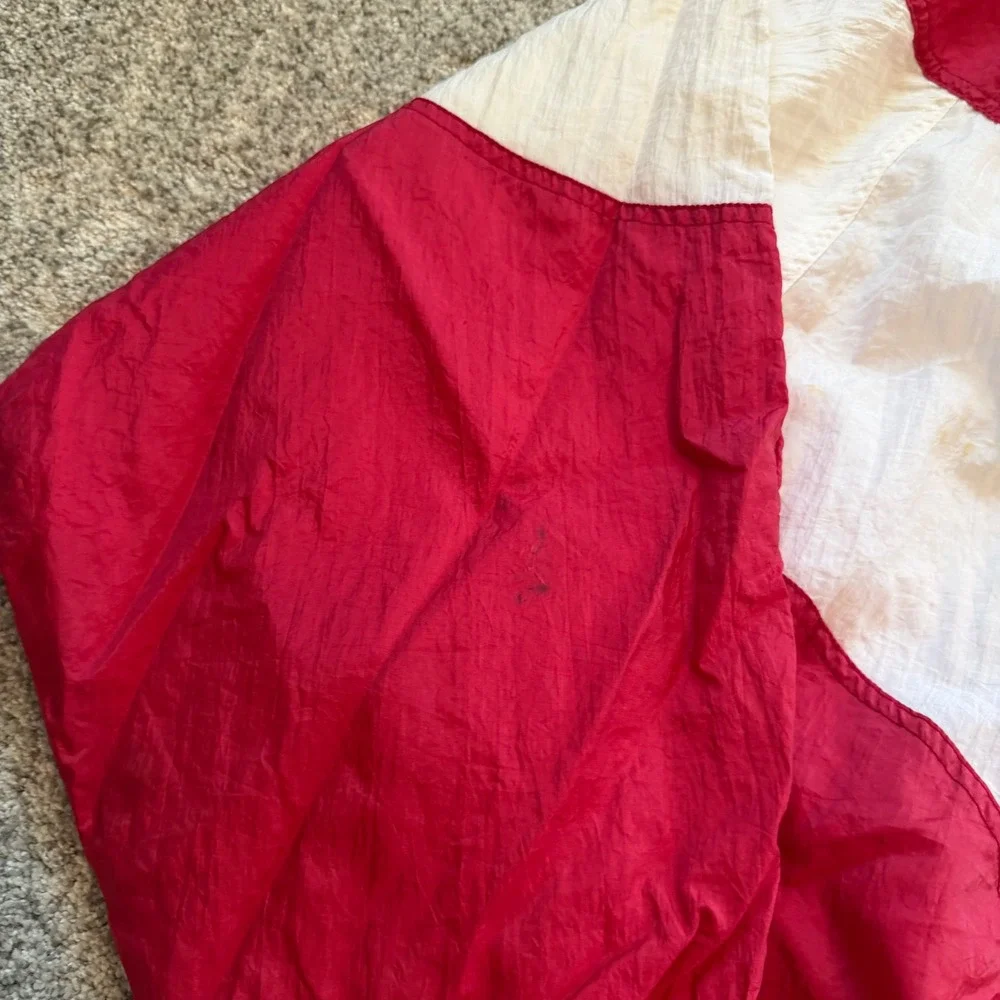 Vintage Red Oak Indiana University IU Hoosiers Windbreaker Jacket Red White XL